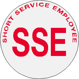 Reflective Short Service Employee Stickers