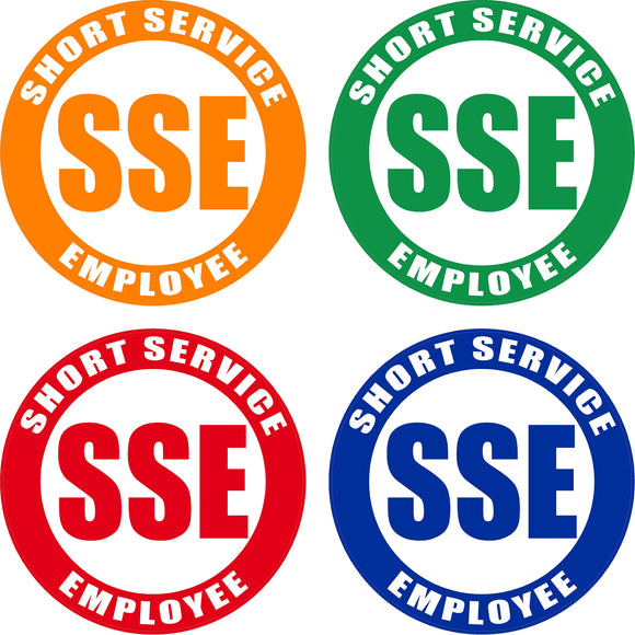 Various Color Short Service Employee Stickers